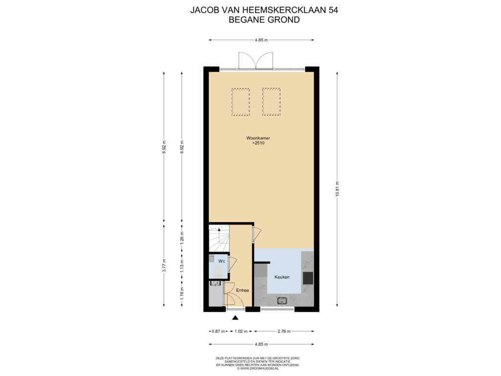 Bekijk plattegrond van Begane Grond van Jacob van Heemskercklaan 54