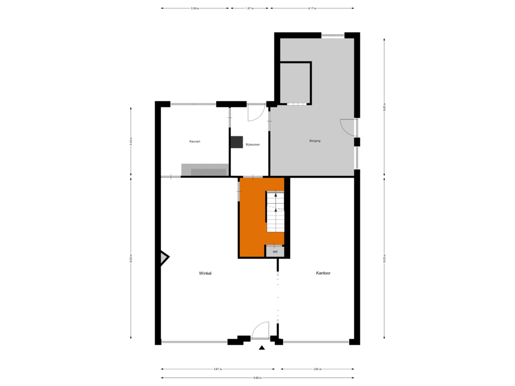 View floorplan of Begane grond of Rijksweg Noord 101