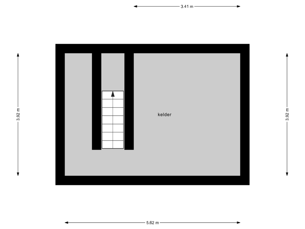 View floorplan of Kelder of Rijksweg Noord 101