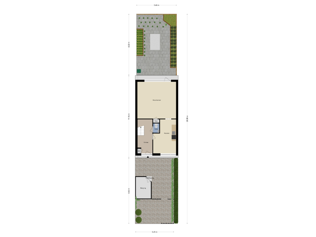 Bekijk plattegrond van Begane Grond Tuin van Bosrode 13