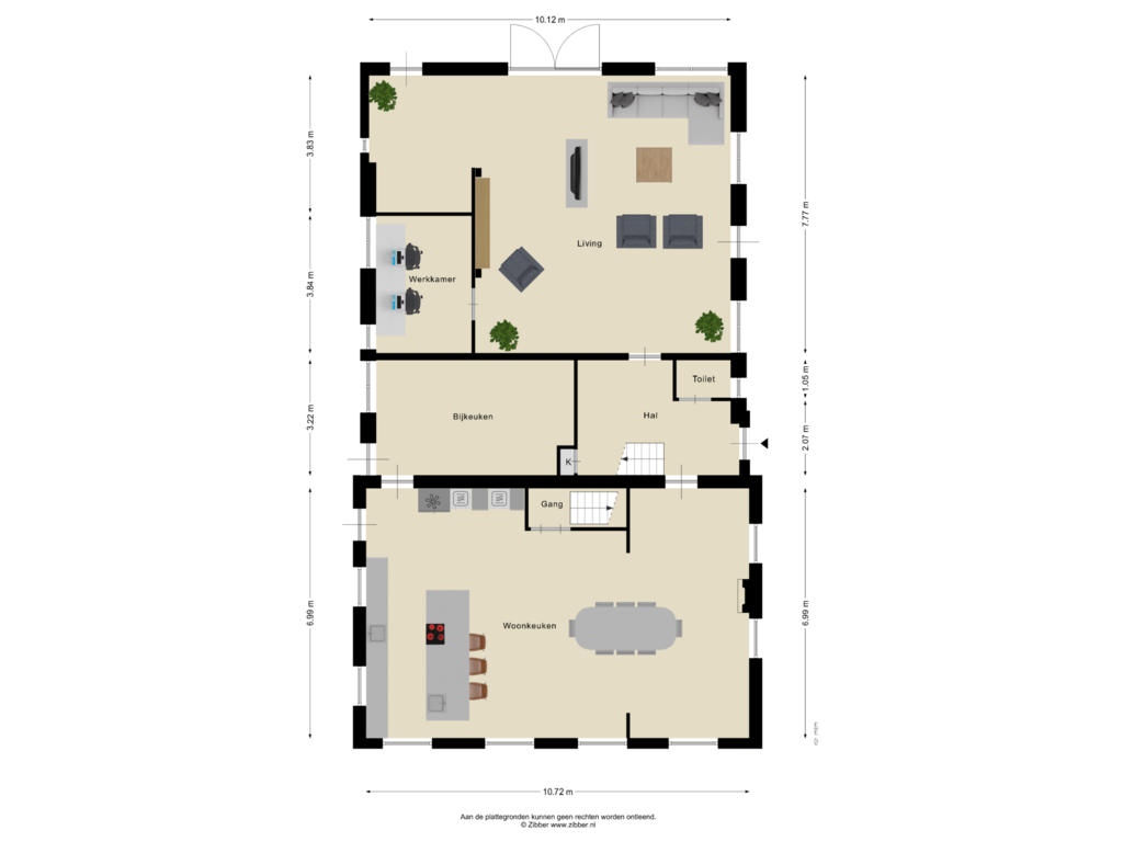 View floorplan of Begane grond of De Wildkampen 7