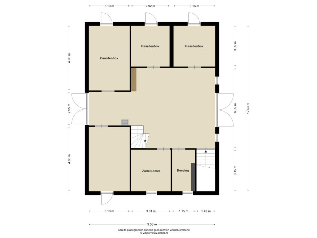 View floorplan of Bijgebouw 2 of De Wildkampen 7