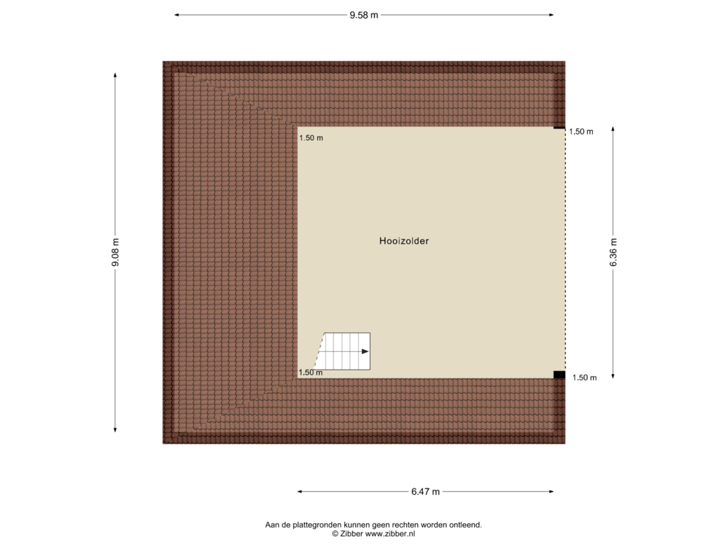 View floorplan of Bijgebouw verdieping 2 of De Wildkampen 7