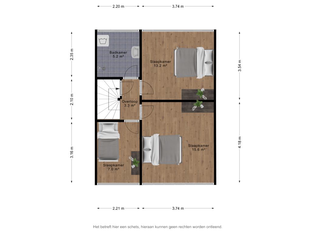 Bekijk plattegrond van 1e verdieping van Berkelstraat 12