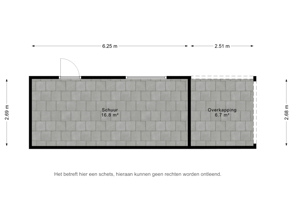 Bekijk plattegrond van Tuinhuisje van Berkelstraat 12