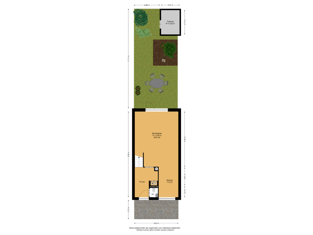 View floorplan of Begane Grond Met Tuin of Aletta Jacobslaan 108