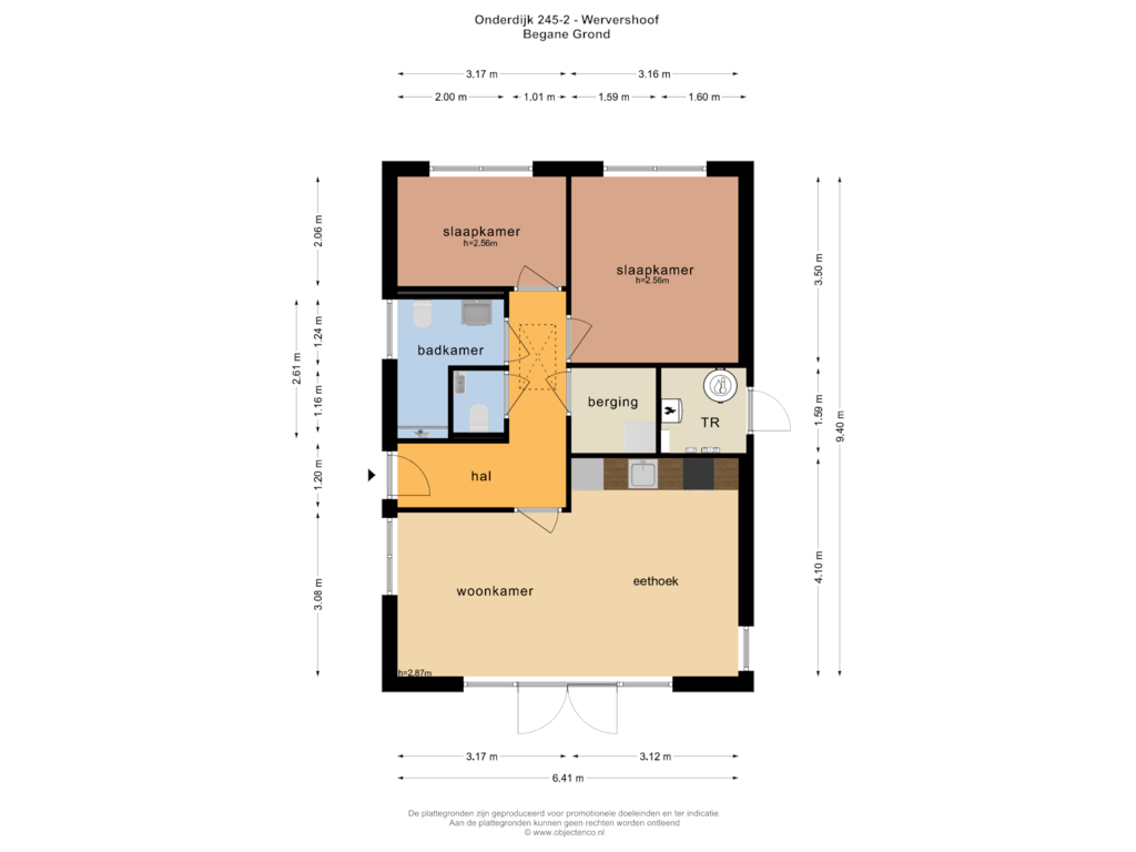 View floorplan of BEGANE GROND of Onderdijk 245-002