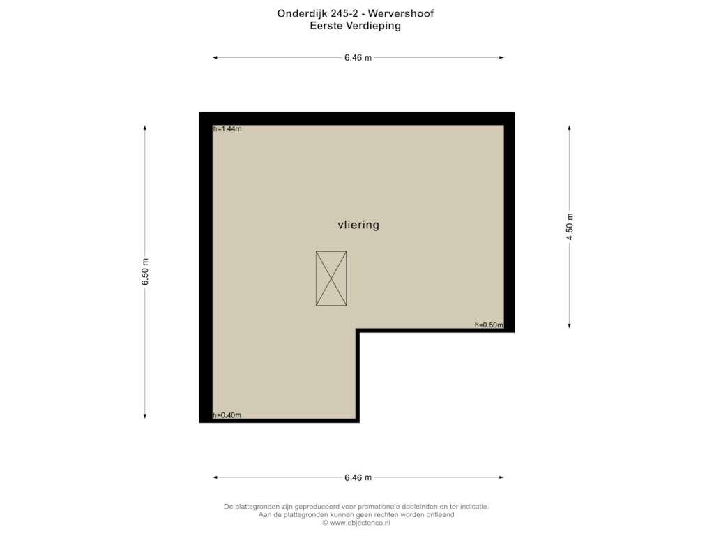 View floorplan of EERSTE VERDIEPING of Onderdijk 245-002