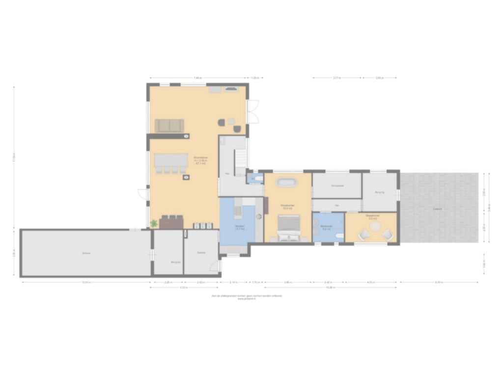 View floorplan of Begane grond of Hogelandsingel 37