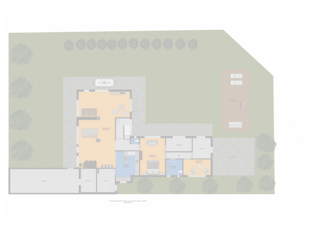 View floorplan of Woning met tuin of Hogelandsingel 37