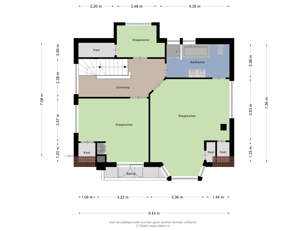 View floorplan of Eerste Verdieping of Ludwigstraat 5