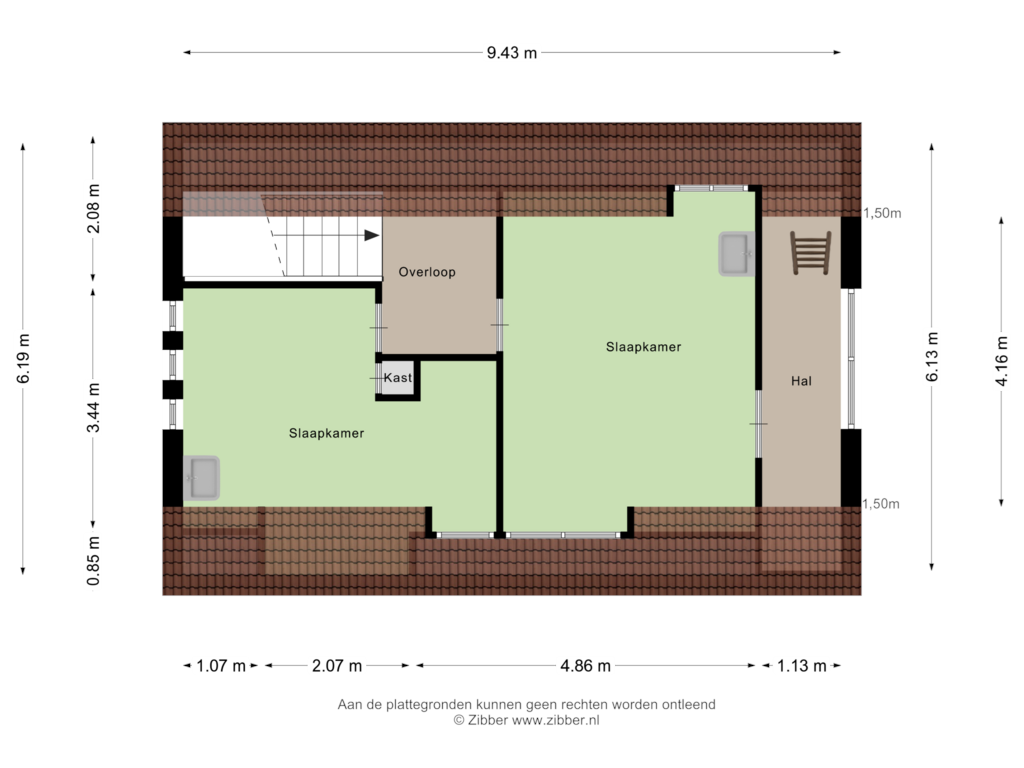 View floorplan of Tweede Verdieping of Ludwigstraat 5