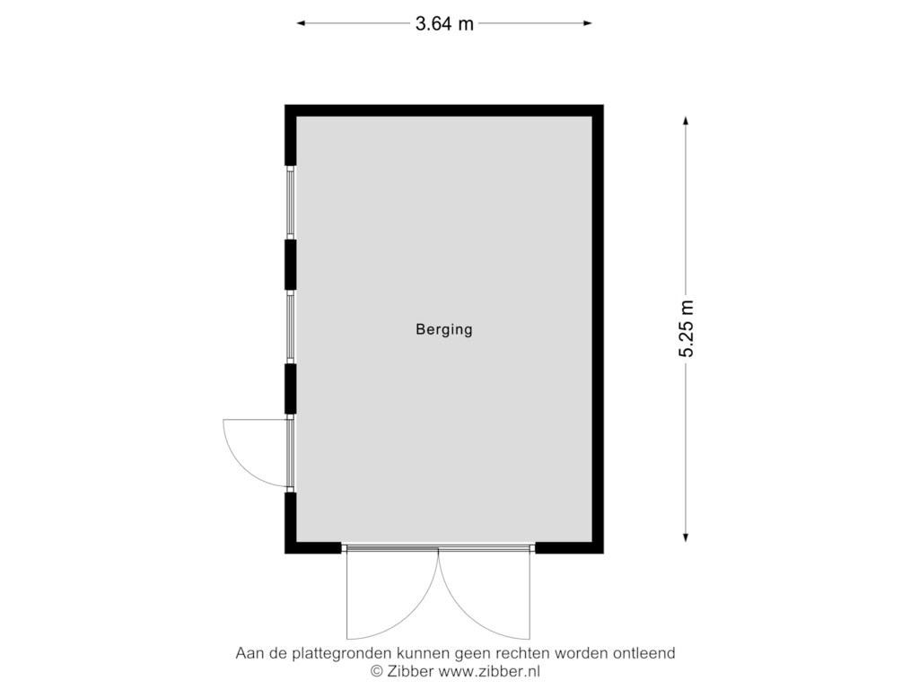 View floorplan of Berging of Ludwigstraat 5