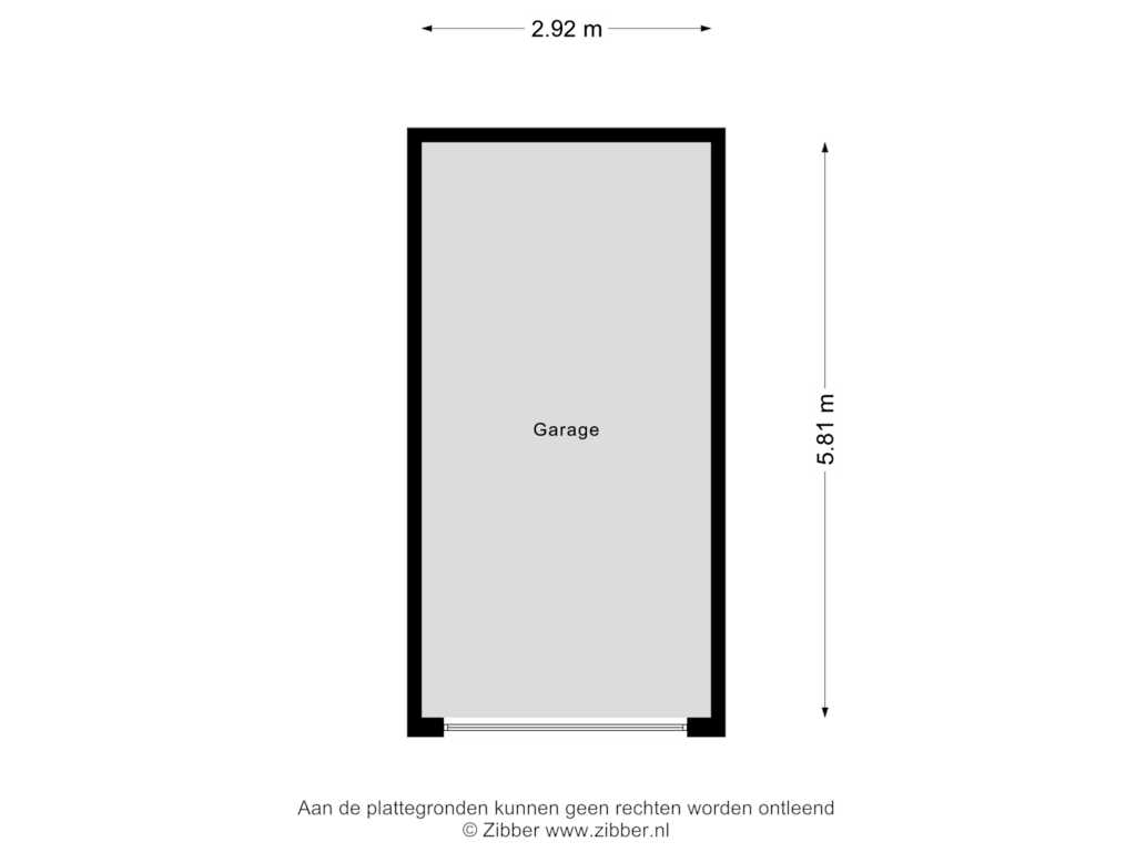 View floorplan of Garage of Ludwigstraat 5