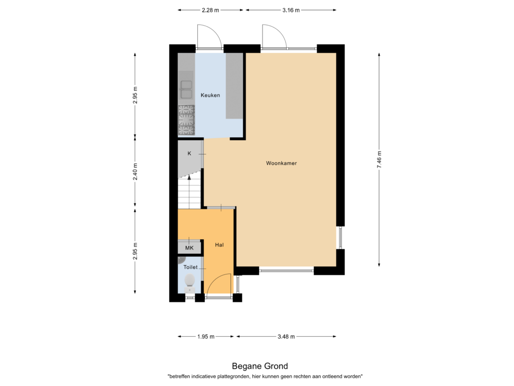 Bekijk plattegrond van Begane Grond van Prins van Luikstraat 32