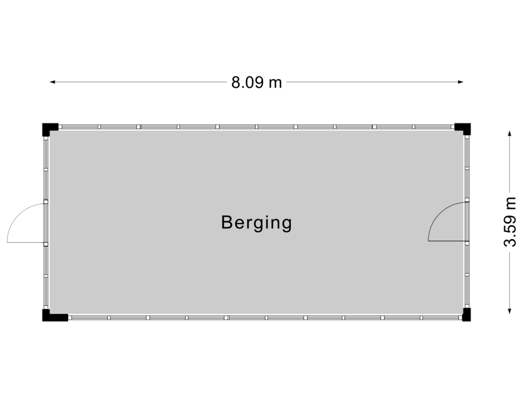 Bekijk plattegrond van Berging  2 van Hearewei 25