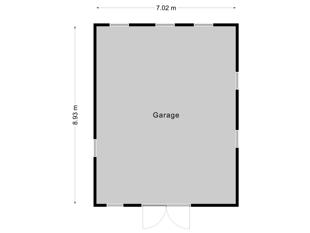 Bekijk plattegrond van Garage van Hearewei 25