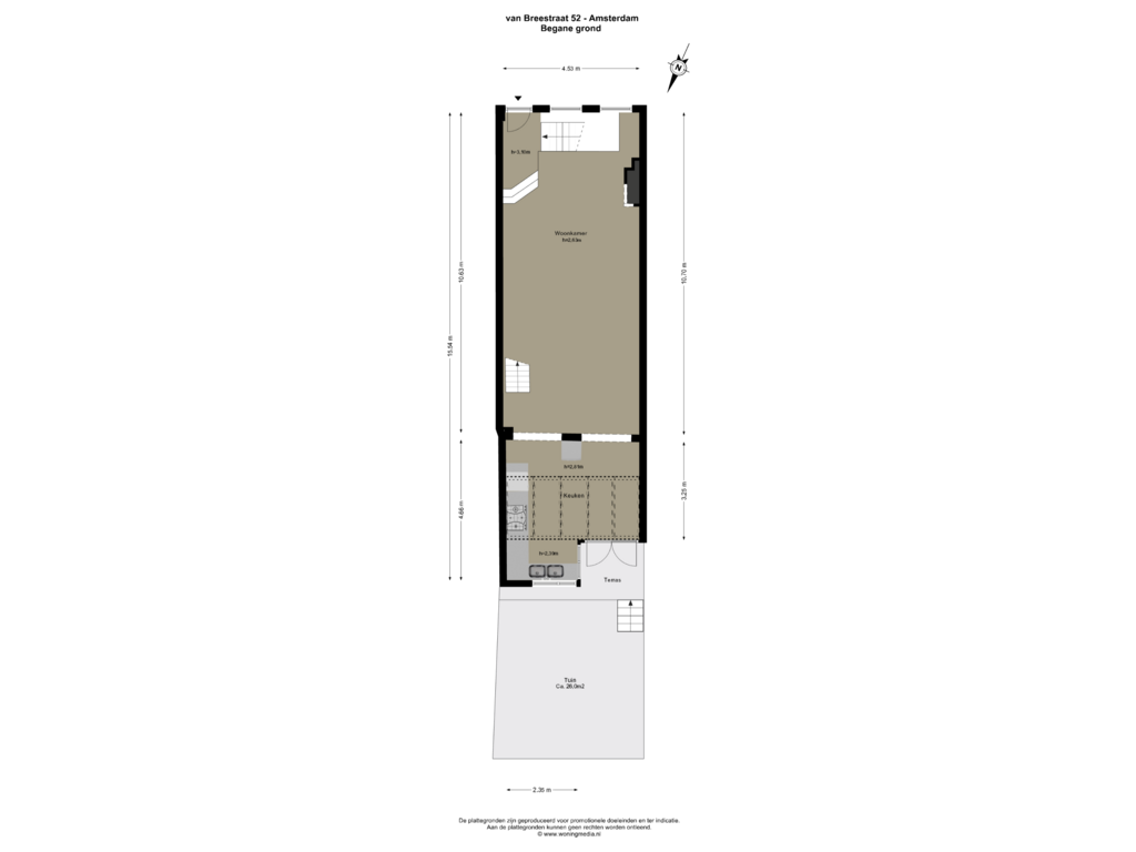 Bekijk plattegrond van Begane grond van Van Breestraat 52