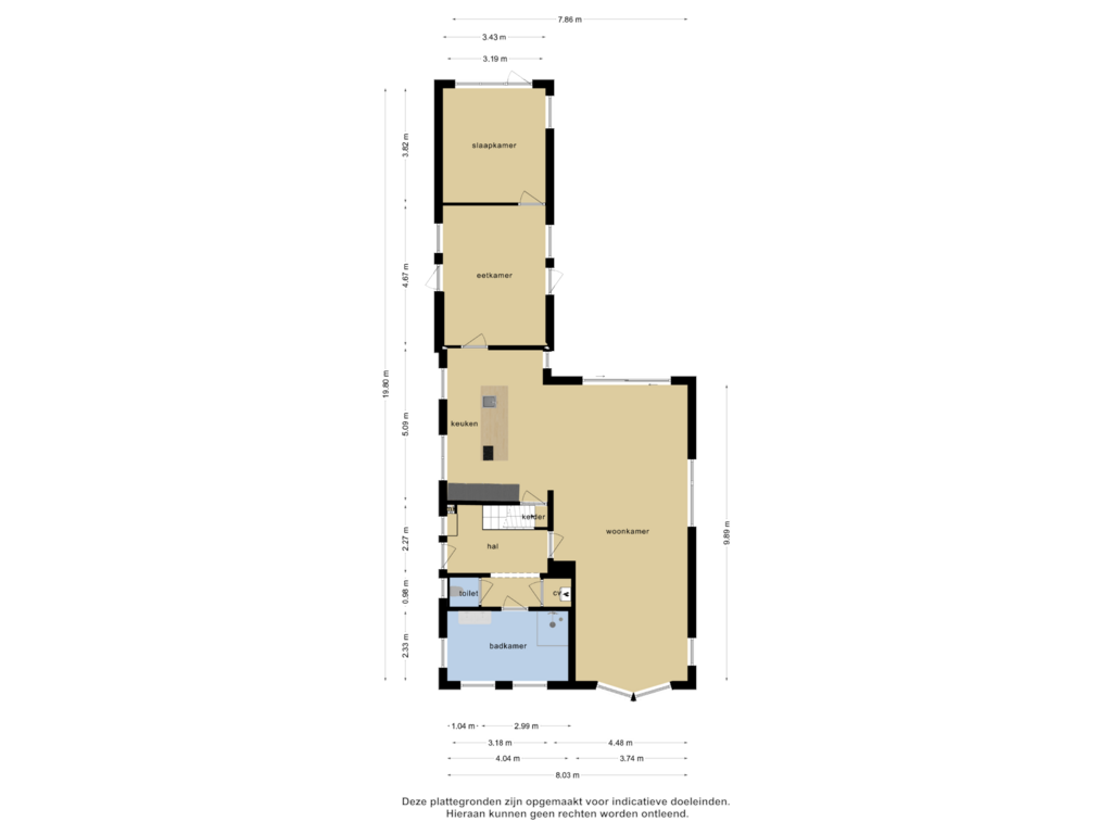 View floorplan of Begane grond of Greate Buorren 3