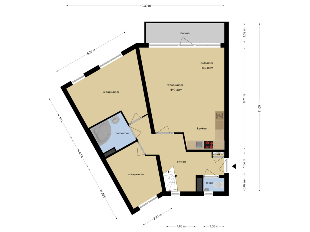 Bekijk plattegrond van Begane Grond van Havenstraat 66