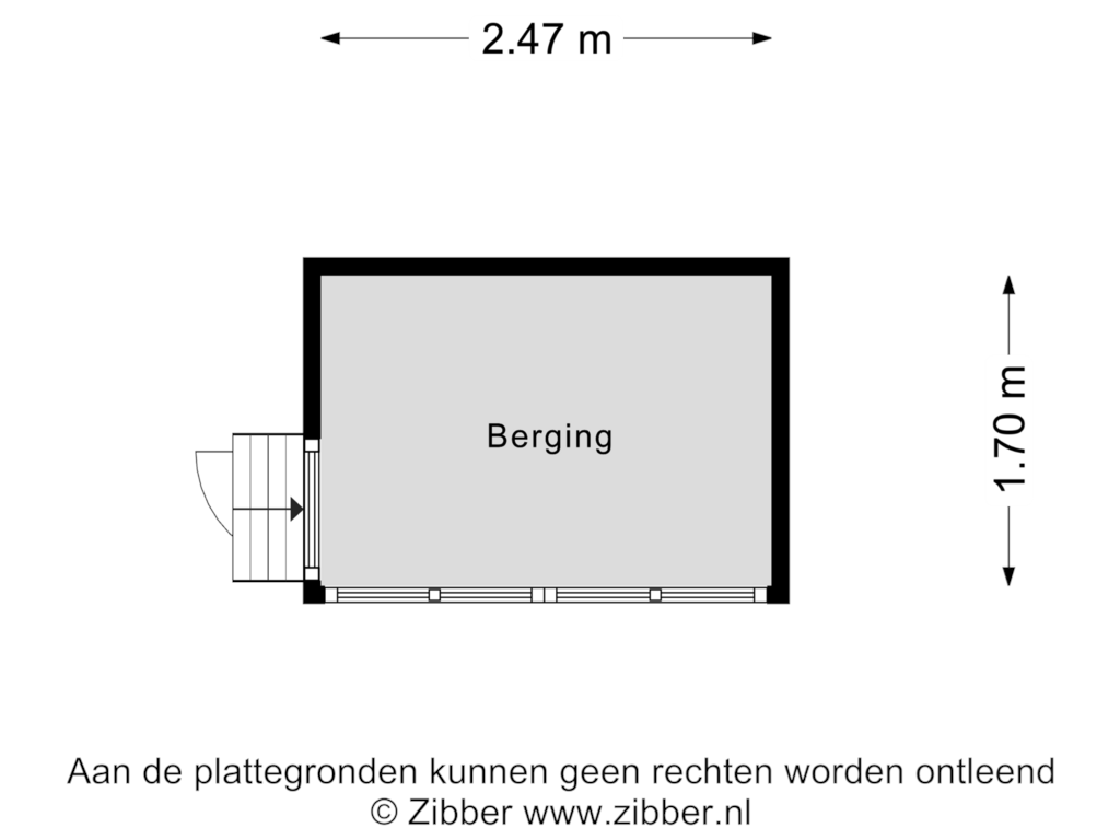 View floorplan of Berging of Hoenderstraat 27-A