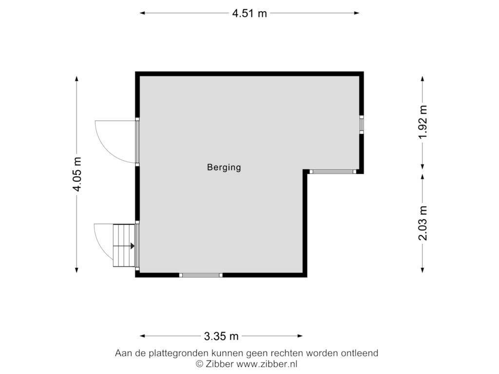 View floorplan of Berging of Hoenderstraat 27-A