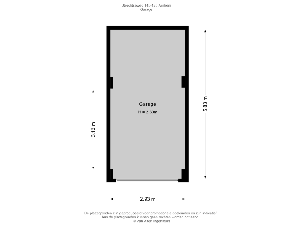 View floorplan of Garage of Utrechtseweg 145-125