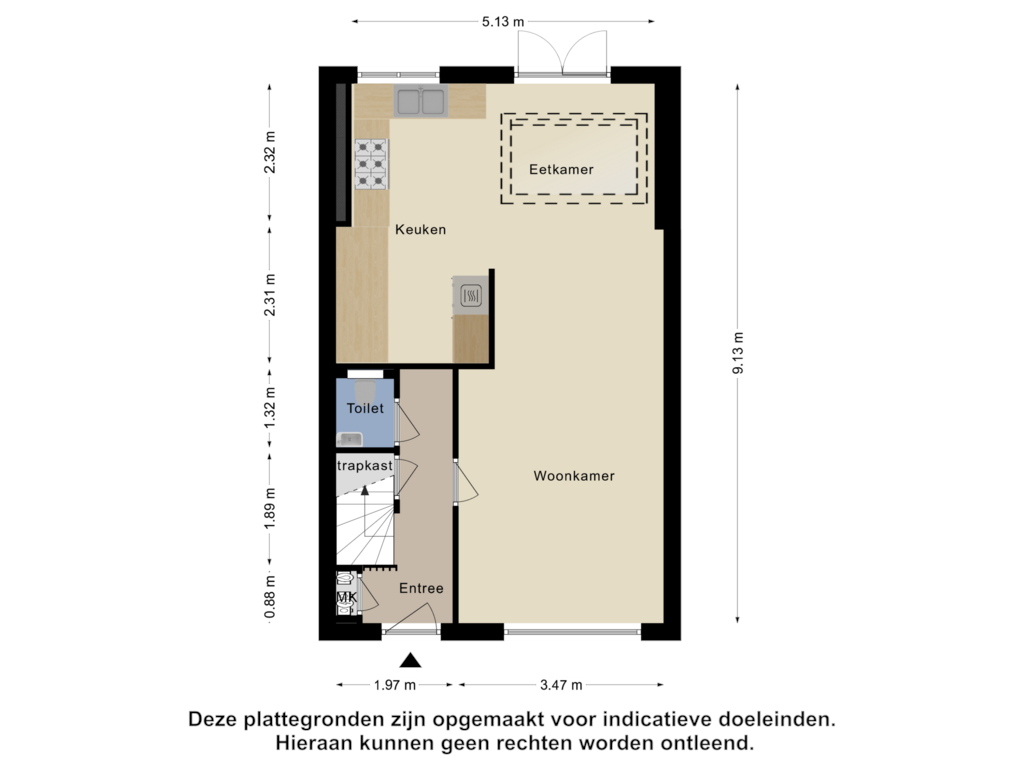 Bekijk plattegrond van Begane Grond van Betje Wolffstraat 21