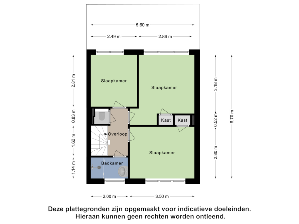 Bekijk plattegrond van Eerste Verdieping van Betje Wolffstraat 21