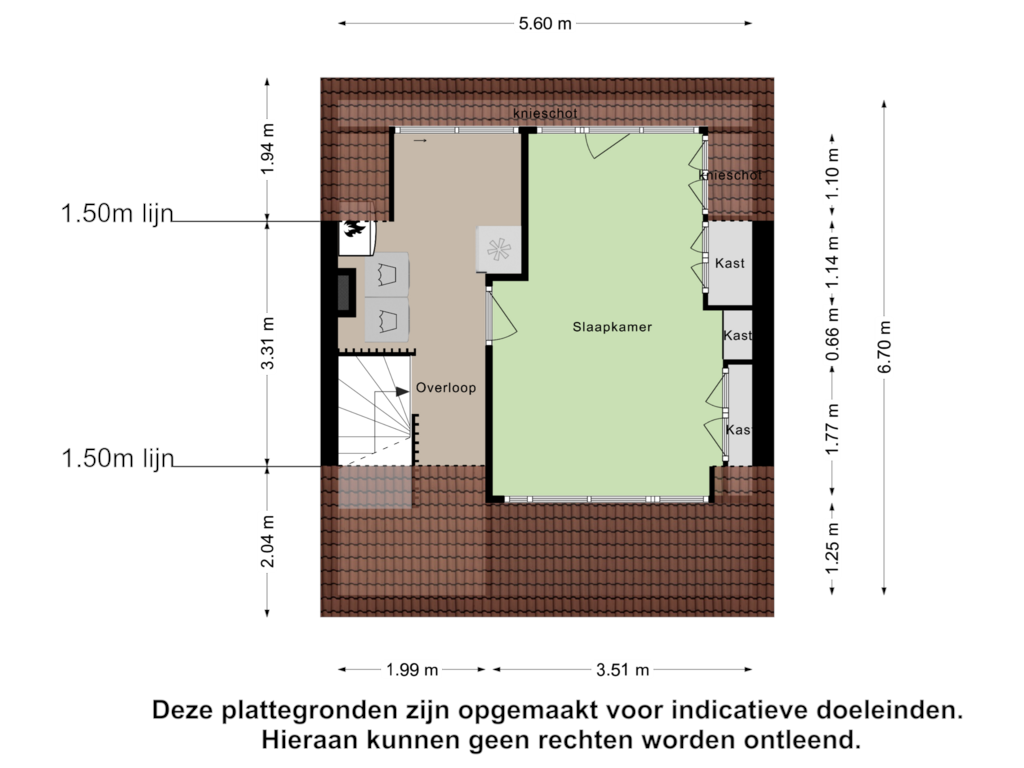 Bekijk plattegrond van Tweede Verdieping van Betje Wolffstraat 21