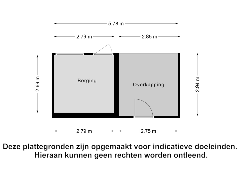 Bekijk plattegrond van Berging van Betje Wolffstraat 21