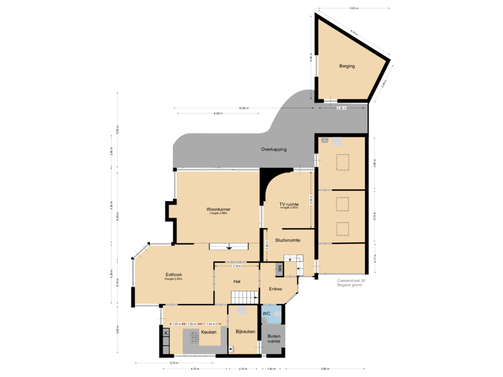 Bekijk plattegrond van First floor van Caesarstraat 38