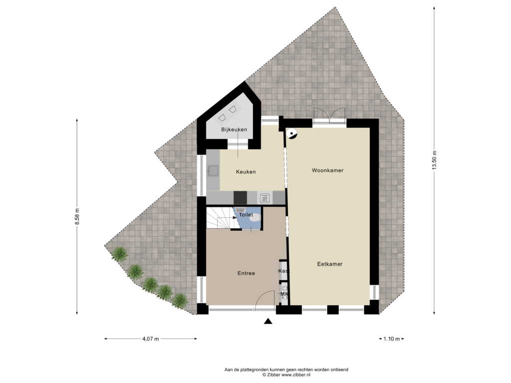 Bekijk plattegrond van Begane grond  Tuin van Wilhelminastraat 63