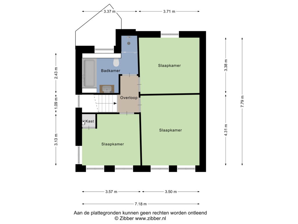 Bekijk plattegrond van Eerste Verdieping van Wilhelminastraat 63