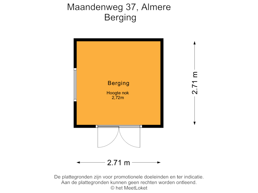 Bekijk plattegrond van Berging van Maandenweg 37