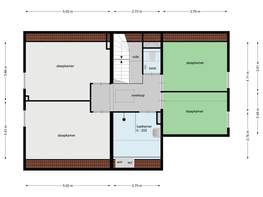 Bekijk plattegrond van verdieping van Sint Jacobsstraat 1-A