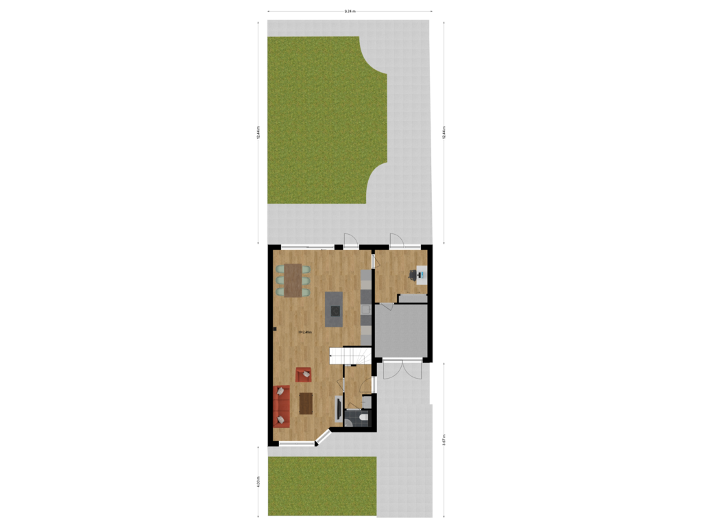 View floorplan of Situatie of Heggerank 77