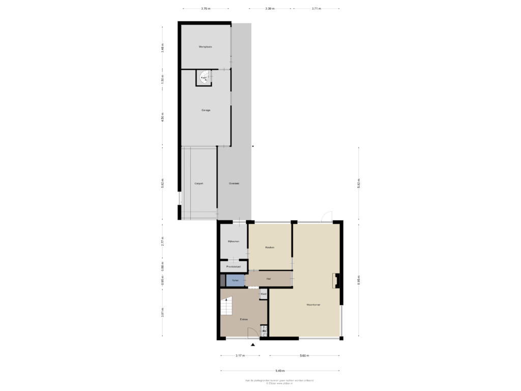 Bekijk plattegrond van Begane Grond van Sint Hubertuslaan 6