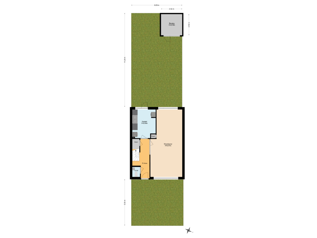 Bekijk plattegrond van Situatie van Loggerstraat 19