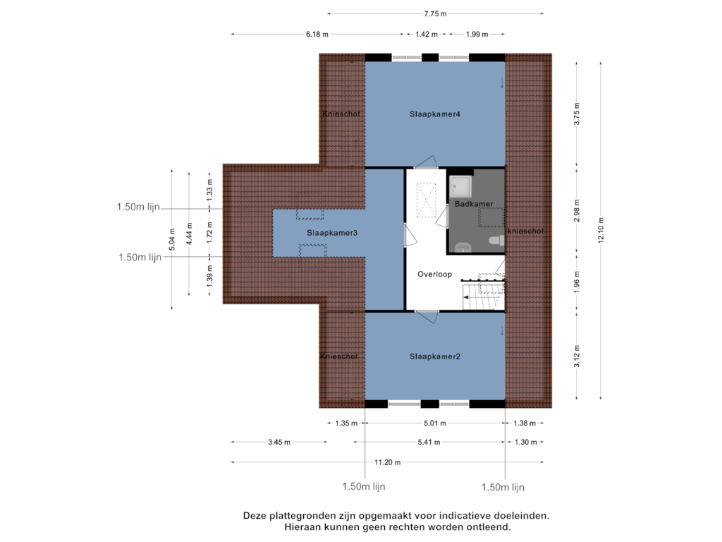 Bekijk plattegrond van 1e verdieping van Zicht 3