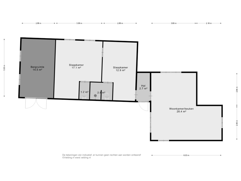 Bekijk plattegrond van Kookhuisje met aanbouw van Eusinkweg 1