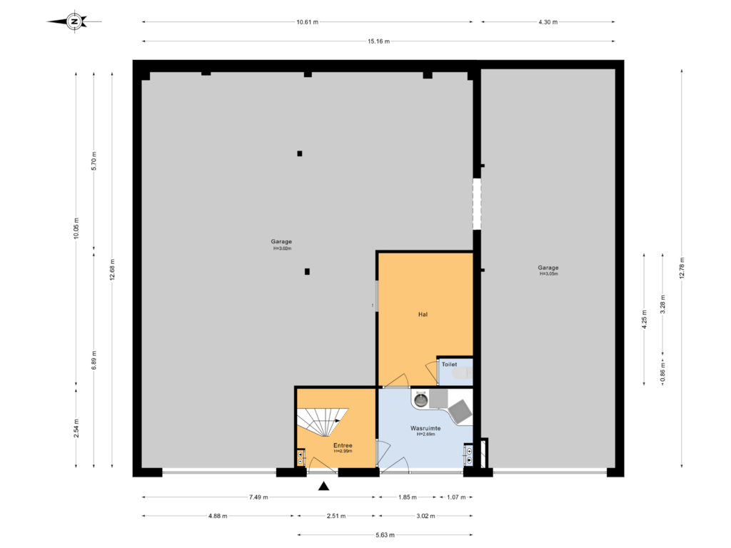 View floorplan of Begane Grond of Cornwallstraat 21