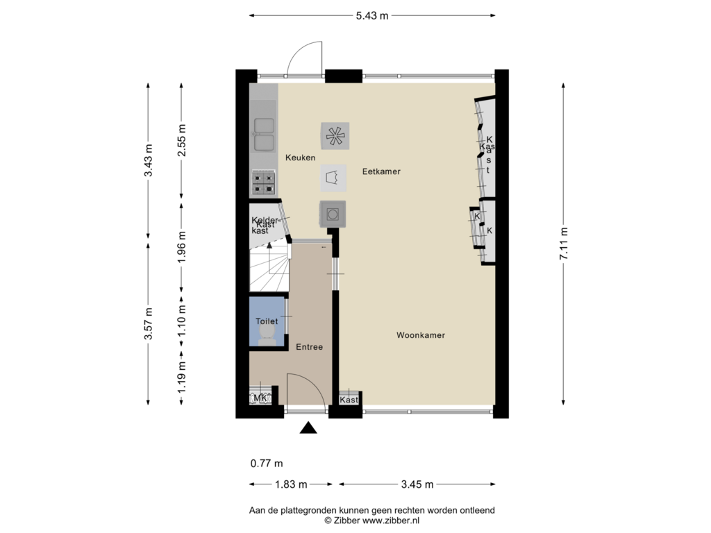 Bekijk plattegrond van Begane Grond van Angelenhorst 6