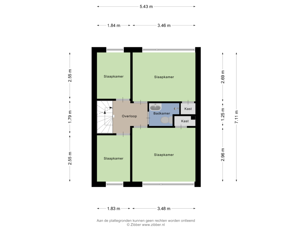 Bekijk plattegrond van Eerste Verdieping van Angelenhorst 6