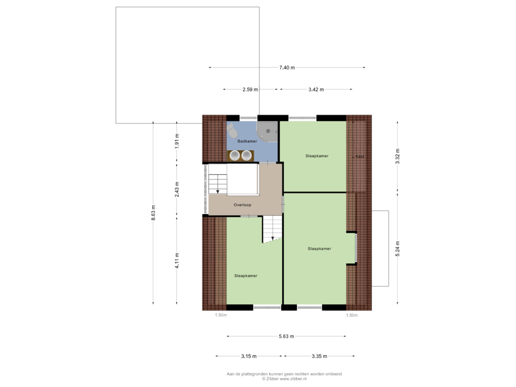 Bekijk plattegrond van Eerste Verdieping van Wouter Sluislaan 26