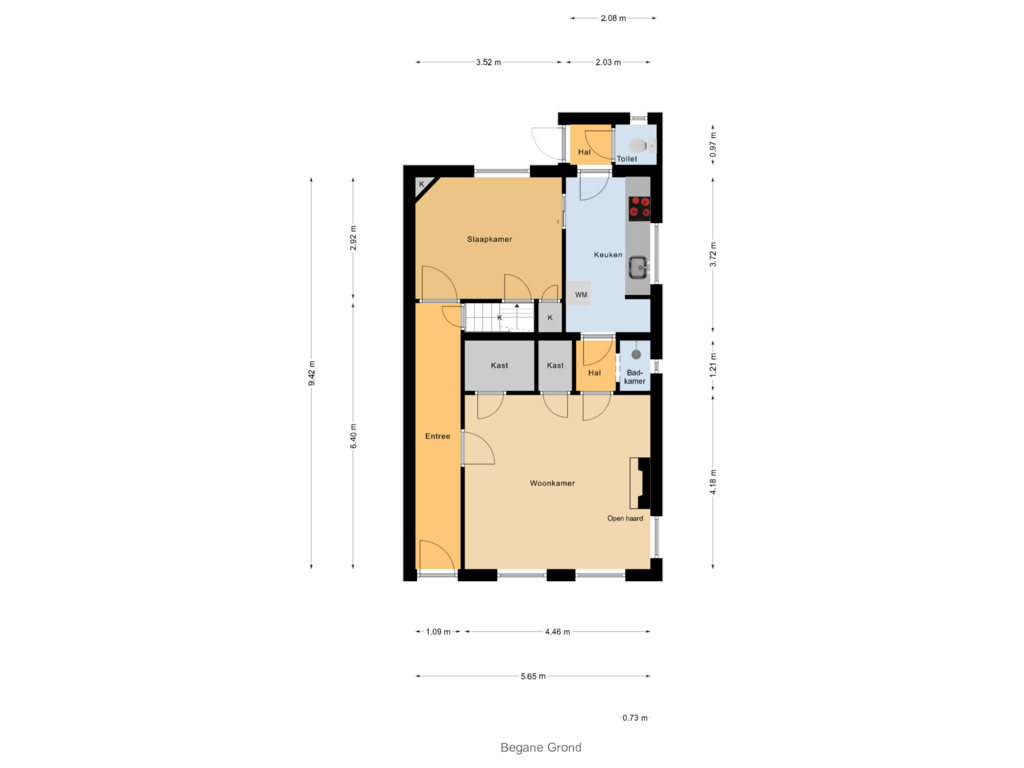 Bekijk plattegrond van Begane Grond van Oosthavendijk 75