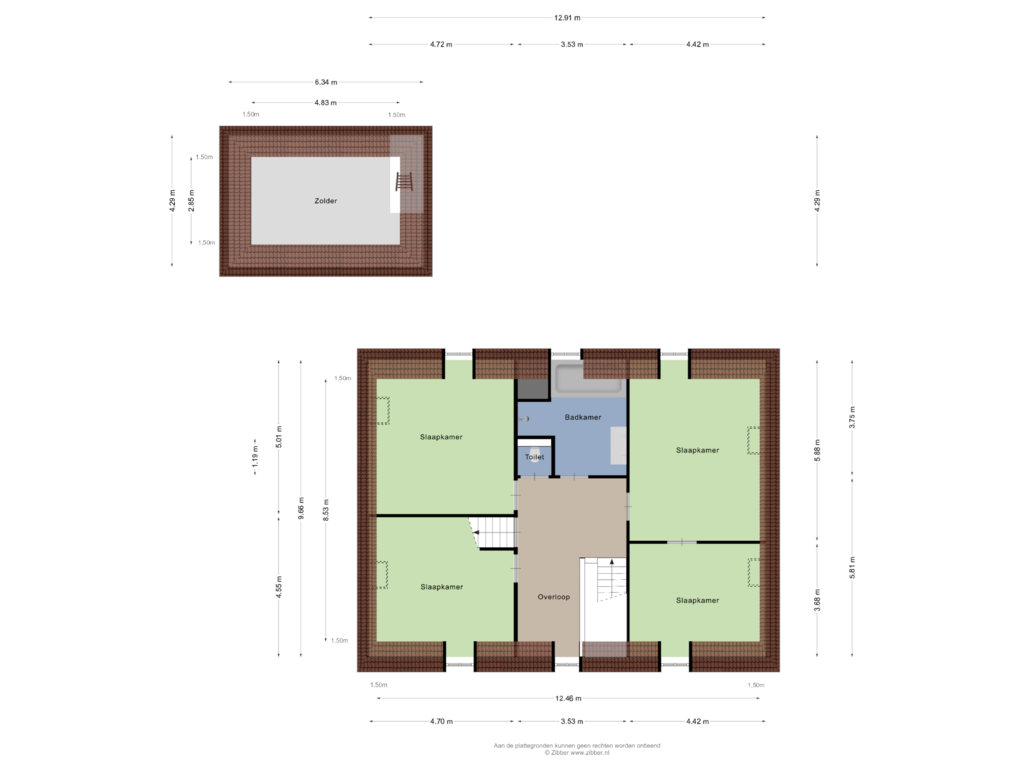 Bekijk plattegrond van Eerste Verdieping van De Ekkers 18