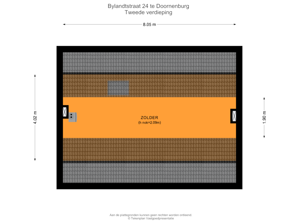 Bekijk plattegrond van Tweede verdieping van van Bylandtstraat 24