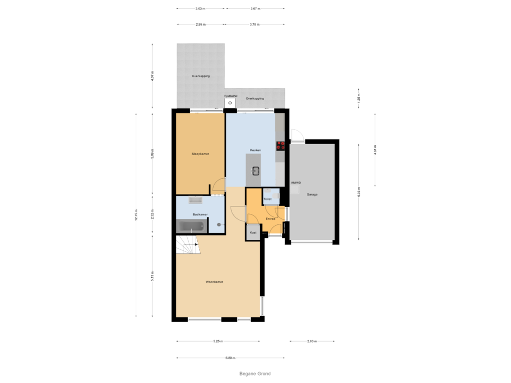 Bekijk plattegrond van Begane Grond van De Ontmoeting 46