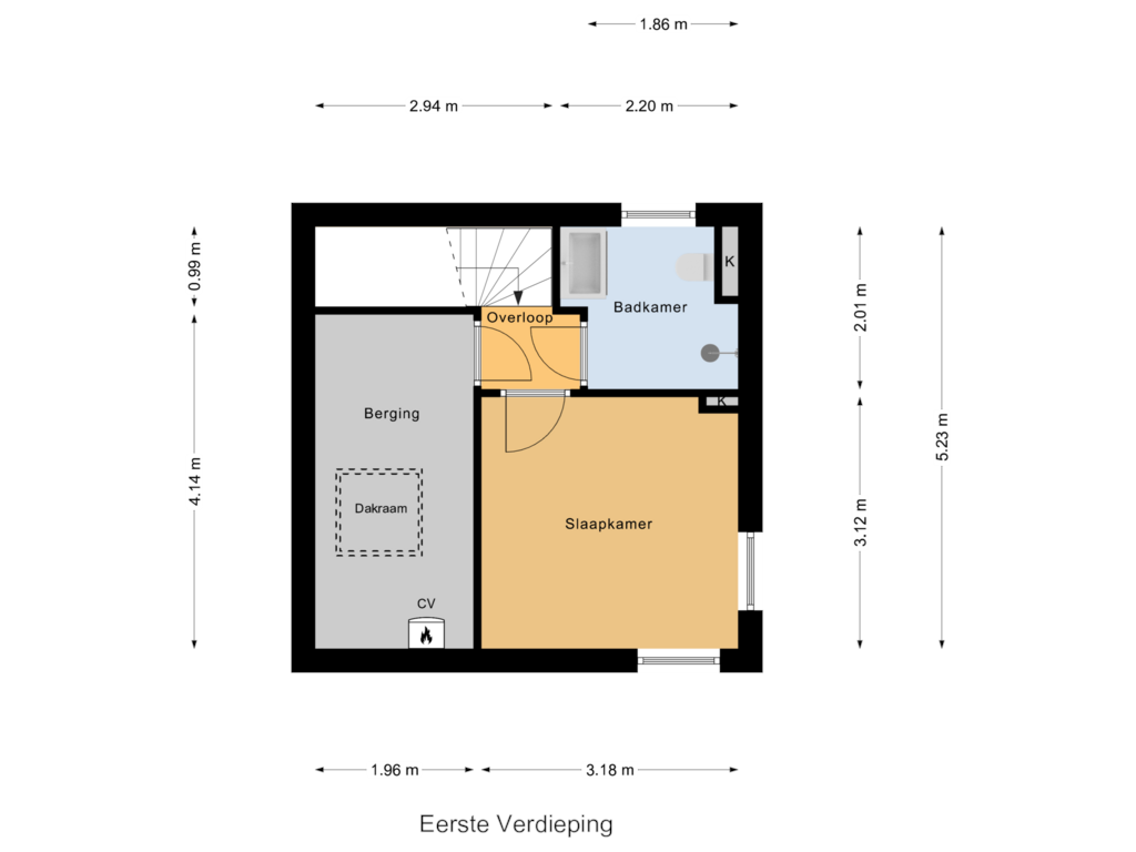 Bekijk plattegrond van Eerste Verdieping van De Ontmoeting 46